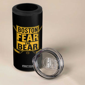 Boston Ice Hockey 4 in 1 Can Cooler Tumbler Fear The Bear TS10 Print Your Wear