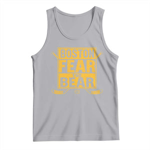 Boston Ice Hockey Tank Top Fear The Bear TS10 Athletic Heather Print Your Wear