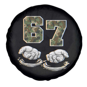 Funny Six Seven 6 7 Meme Spare Tire Cover Gen Alpha Slang 6 7 Hands Camo Boy Girl TS10 Print Your Wear