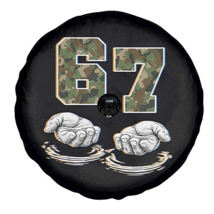 Funny Six Seven 6 7 Meme Spare Tire Cover Gen Alpha Slang 6 7 Hands Camo Boy Girl TS10 Print Your Wear