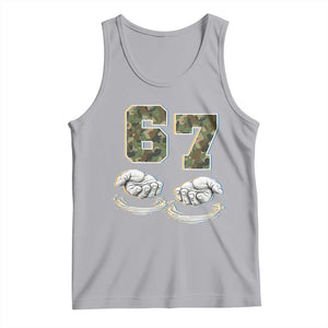 Funny Six Seven 6 7 Meme Tank Top Gen Alpha Slang 6 7 Hands Camo Boy Girl TS10 Athletic Heather Print Your Wear