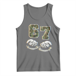 Funny Six Seven 6 7 Meme Tank Top Gen Alpha Slang 6 7 Hands Camo Boy Girl TS10 Black Heather Print Your Wear