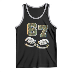Funny Six Seven 6 7 Meme Tank Top Gen Alpha Slang 6 7 Hands Camo Boy Girl TS10 Black Athletic Heather Print Your Wear