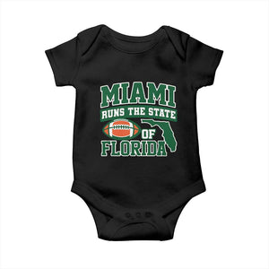 Miami Baby Onesie Runs The State of Florida Dade County 305 Pride TS10 Black Print Your Wear