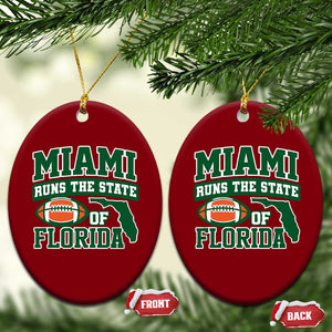 Miami Ceramic Ornament Runs The State of Florida Dade County 305 Pride TS10 Print Your Wear