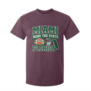 Miami T Shirt For Kid Runs The State of Florida Dade County 305 Pride TS10 Maroon Print Your Wear