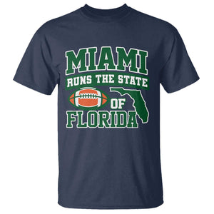Miami T Shirt Runs The State of Florida Dade County 305 Pride TS10 Navy Print Your Wear