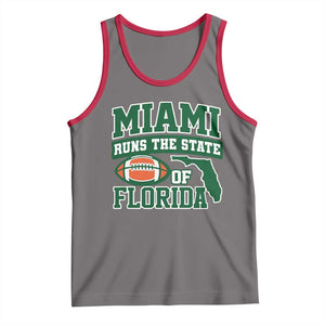 Miami Tank Top Runs The State of Florida Dade County 305 Pride TS10 Deep Heather Red Print Your Wear