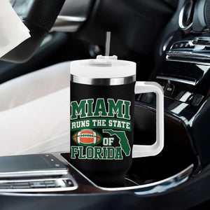 Miami Tumbler With Handle Runs The State of Florida Dade County 305 Pride TS10 Print Your Wear