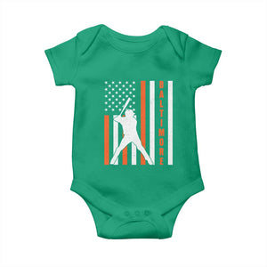 Baltimore Sport Baseball Fans Baby Onesie Cool Distressed US Flag Maryland TS10 Irish Green Print Your Wear