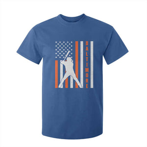 Baltimore Sport Baseball Fans T Shirt For Kid Cool Distressed US Flag Maryland TS10 Royal Blue Print Your Wear