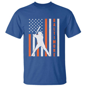 Baltimore Sport Baseball Fans T Shirt Cool Distressed US Flag Maryland TS10 Royal Blue Print Your Wear
