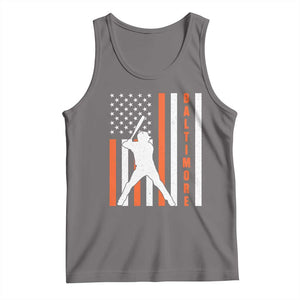 Baltimore Sport Baseball Fans Tank Top Cool Distressed US Flag Maryland TS10 Deep Heather Print Your Wear