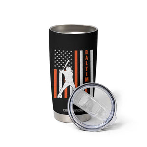 Baltimore Sport Baseball Fans Tumbler Cup Cool Distressed US Flag Maryland TS10 Print Your Wear
