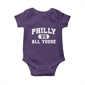 Philly Vs All Youse Baby Onesie Vintage Funny Philadelphia Slang TS10 Purple Print Your Wear