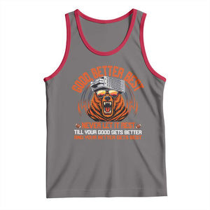 Good Better Best Tank Top Never Let It Rest Motivation Saying Bear TS10 Deep Heather Red Print Your Wear