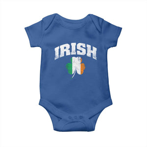 Irish Baby Onesie Vintage St Patricks Day Ireland Flag Shamrock Clover TS10 Royal Blue Print Your Wear