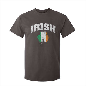 Irish T Shirt For Kid Vintage St Patricks Day Ireland Flag Shamrock Clover TS10 Dark Chocolate Print Your Wear