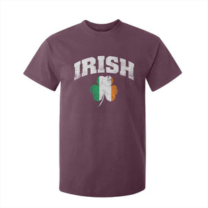 Irish T Shirt For Kid Vintage St Patricks Day Ireland Flag Shamrock Clover TS10 Maroon Print Your Wear