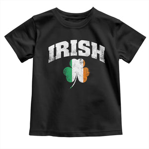 Irish Toddler T Shirt Vintage St Patricks Day Ireland Flag Shamrock Clover TS10 Black Print Your Wear