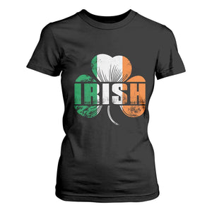 Irish St Patricks Day Shamrock T Shirt For Women Retro Clover Ireland Flag Lucky Gifts TS10 Black Print Your Wear