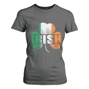 Irish St Patricks Day Shamrock T Shirt For Women Retro Clover Ireland Flag Lucky Gifts TS10 Dark Heather Print Your Wear