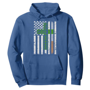 American Flag Shamrocks St Patricks Day Hoodie Vintage Irish USA TS10 Royal Blue Print Your Wear