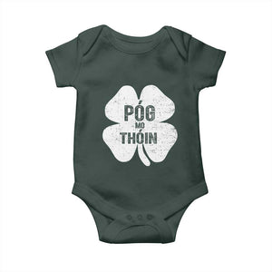 Funny Irish St Patricks Day Baby Onesie Shamrock Gaelic Saying Pog Mo Thoin TS10 Print Your Wear