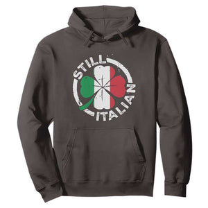 Funny Italian St Patrick's Day Hoodie Lucky Shamrock Italy Flag TS10 Dark Chocolate Print Your Wear