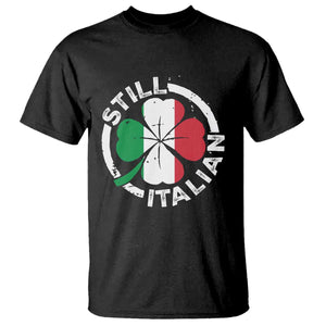 Funny Italian St Patricks Day T Shirt - Lucky Shamrock Italy Flag Italian Pride Holiday Tee TS10 Black Print Your Wear
