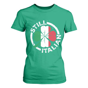 Funny Italian St Patricks Day T Shirt For Women - Lucky Shamrock Italy Flag Heritage Humor Tee TS10 Irish Green Print Your Wear