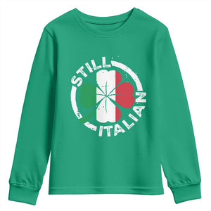 Funny Italian St Patrick's Day Youth Sweatshirt Lucky Shamrock Italy Flag TS10 Irish Green Print Your Wear