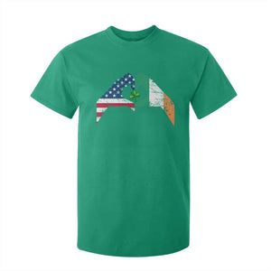 America Ireland Flag T Shirt For Kid Lucky Shamrock Vintage American Irish Roots TS10 Irish Green Print Your Wear
