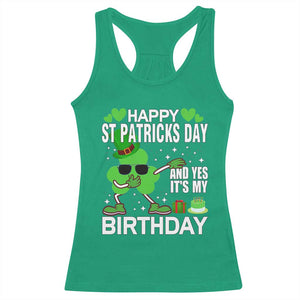 St Patricks Day Birthday Racerback Tank Top Born On Saint Paddys Irish Bday Gift TS10 Irish Green Print Your Wear