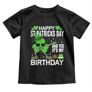 St Patricks Day Birthday Toddler T Shirt Born On Saint Paddys Irish Bday Gift TS10 Black Print Your Wear