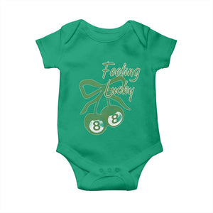 Cherry 8 Ball Baby Onesie Feeling Lucky Girl Syndrome Coquette St Patricks Day TS10 Irish Green Print Your Wear