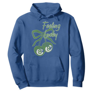 Cherry 8 Ball Hoodie Feeling Lucky Girl Syndrome Coquette St Patricks Day TS10 Royal Blue Print Your Wear