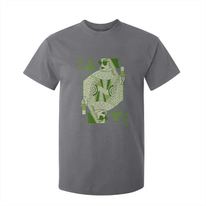 St. Patrick's Day Pub T Shirt For Kid Queen of Clubs Fun Green Pub TS10 Charcoal Print Your Wear