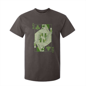 St. Patrick's Day Pub T Shirt For Kid Queen of Clubs Fun Green Pub TS10 Dark Chocolate Print Your Wear