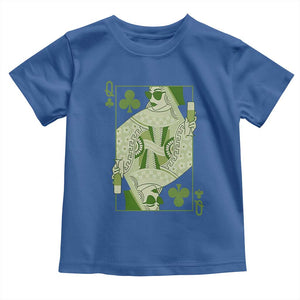 St. Patrick's Day Pub Toddler T Shirt Queen of Clubs Fun Green Pub TS10 Royal Blue Print Your Wear