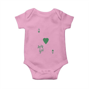 St Patricks Day Irish Lucky Girl Baby Onesie TS10 Light Pink Print Your Wear