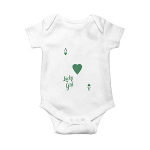 St Patricks Day Irish Lucky Girl Baby Onesie TS10 White Print Your Wear