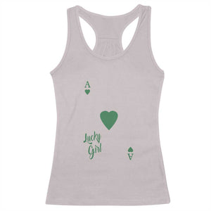 St Patricks Day Irish Lucky Girl Racerback Tank Top TS10 Ice Gray Print Your Wear