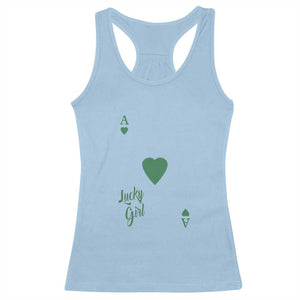 St Patricks Day Irish Lucky Girl Racerback Tank Top TS10 Light Blue Print Your Wear