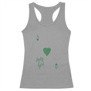 St Patricks Day Irish Lucky Girl Racerback Tank Top TS10 Sport Gray Print Your Wear
