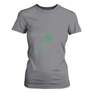 St Patricks Day Irish Lucky Girl T Shirt For Women TS10 Charcoal Print Your Wear