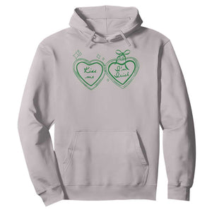 Kiss Me I'm Irish Hoodie Green Heart Locket St. Patrick's Day Pride TS10 Ice Gray Print Your Wear