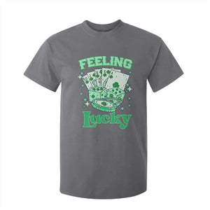 St. Patrick's Day Casino Feeling Lucky T Shirt For Kid Las Vegas Girls Trip TS10 Charcoal Print Your Wear