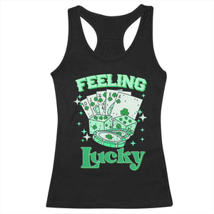 St. Patrick's Day Casino Feeling Lucky Racerback Tank Top Las Vegas Girls Trip TS10 Black Print Your Wear
