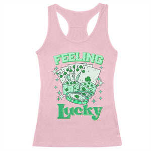 St. Patrick's Day Casino Feeling Lucky Racerback Tank Top Las Vegas Girls Trip TS10 Light Pink Print Your Wear